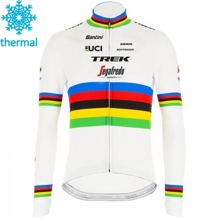 Maillot vélo 2020 Trek-Segafredo UCI World Champion Hiver Thermal Fleece N001